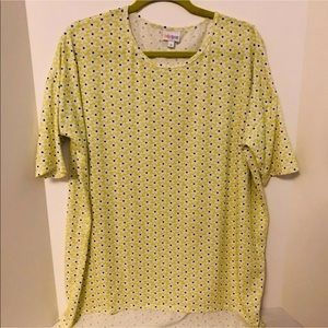 Lularoe Womens Top Short Sleeves Yellow Shirt